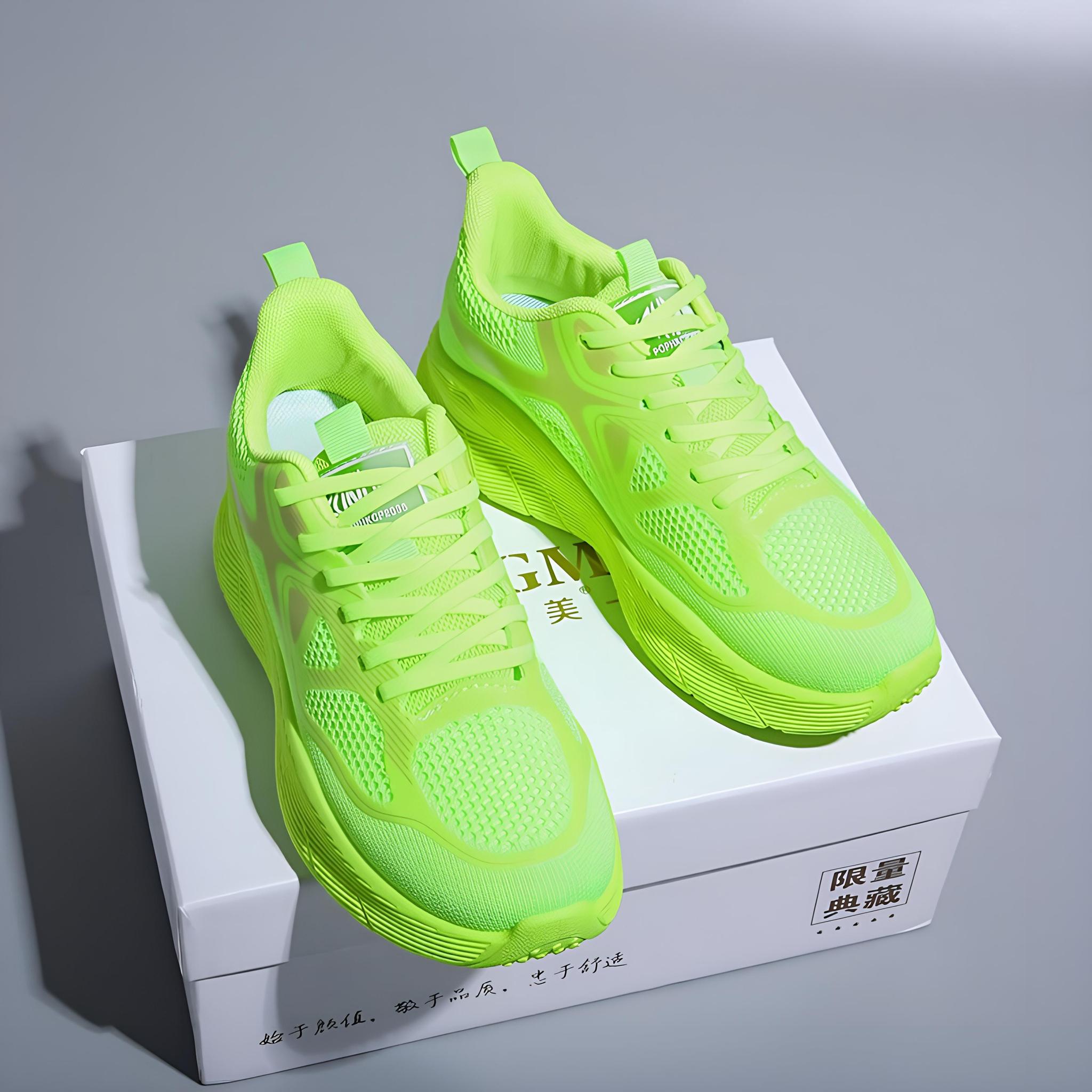 

Кроссовки UniseX Легкие кроссовки для бега Спортивная обувь для спортзала Женские кроссовки 38 флуоресцентный зеленый