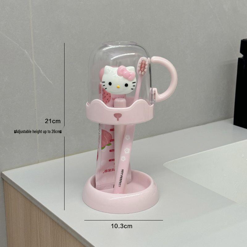 Cute Toothbrush & Toothpaste Storage Rack Set with Cup