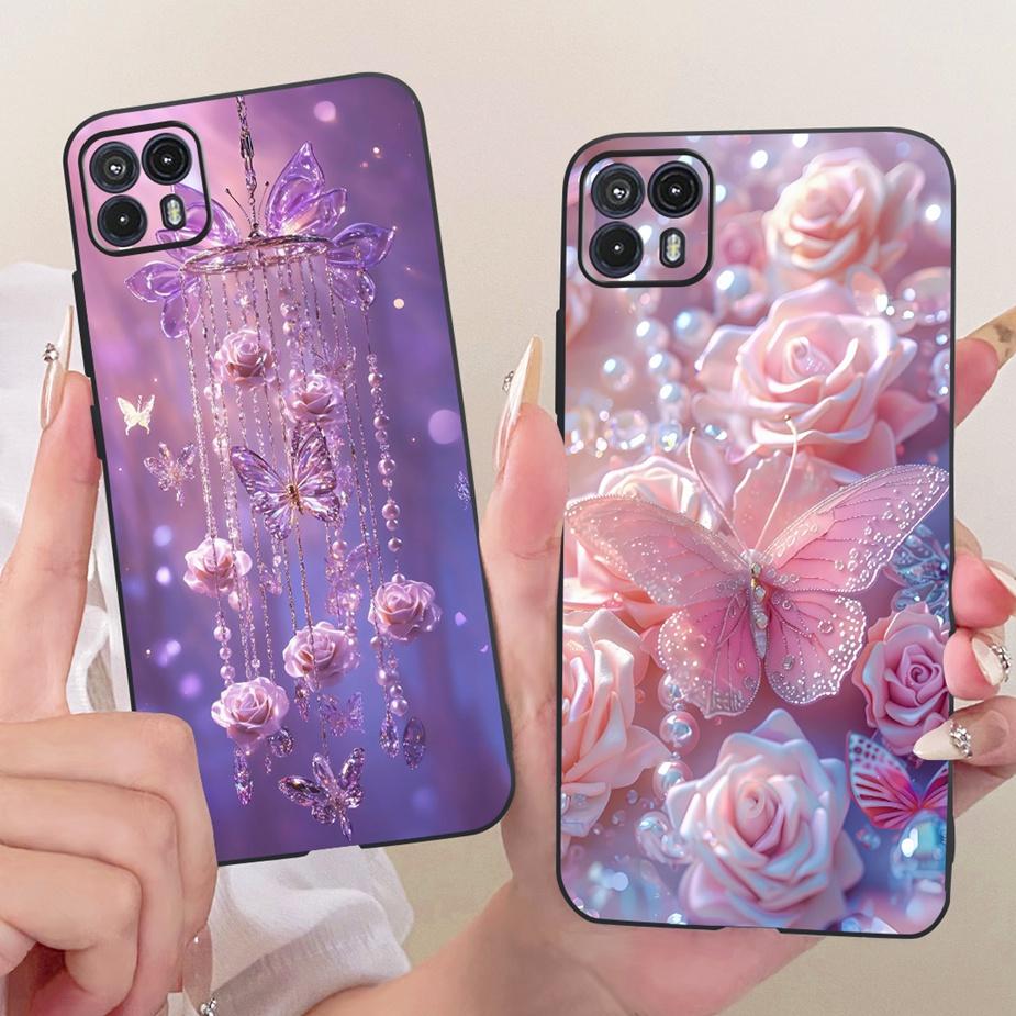 For Motorola Moto G50 5G Case XT2149-1 Luxury Bow Flowers Painted Cover Soft TPU Phone Case For Moto G50 MotoG50 5G Fundas Coque
