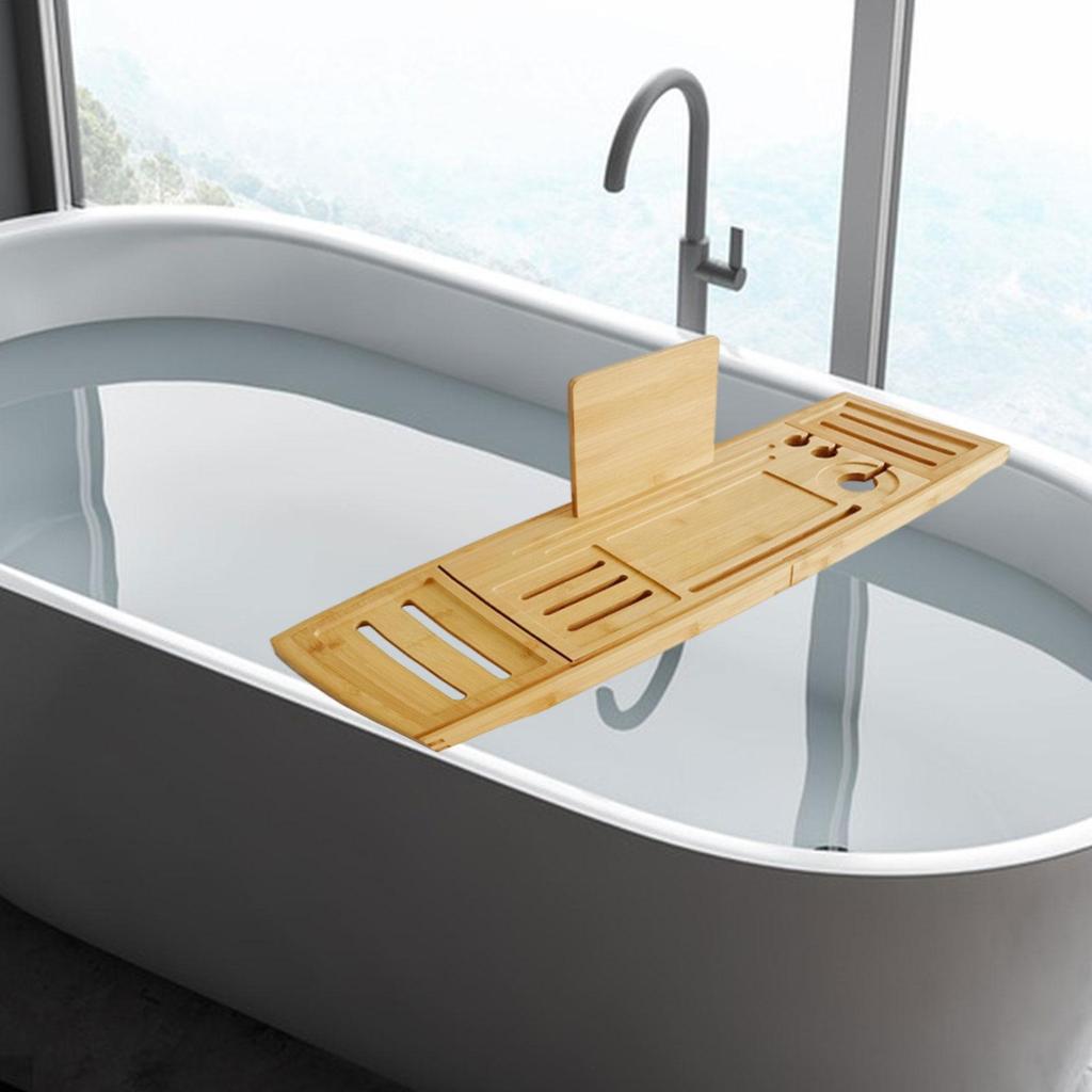 Bathtub Tray, Organizer Tray Retractable, Bathroom Gadgets, Practical, Bath Tub Phone Holder