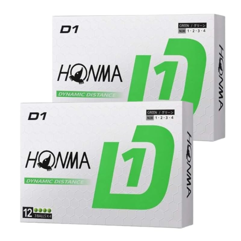 

[2 dozen set] Honma Golf D1 ball golf ball 2024 model BT2401 green (24 balls) Official ball *Comes with original shop card