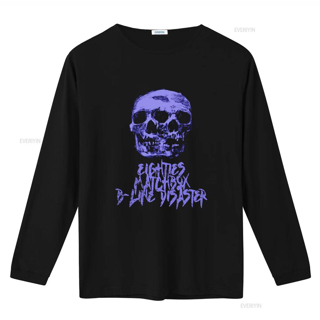 Vintage Eighties Matchbox B Line Disaster Skull T Shirt Retro Rock Style Vintage Washed Versatile Streetwear Fashion Stylish