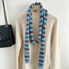 Thickened Striped Scarf Narrow Winter Shawl Fashion Cashmere Knitted Scarf  Daily