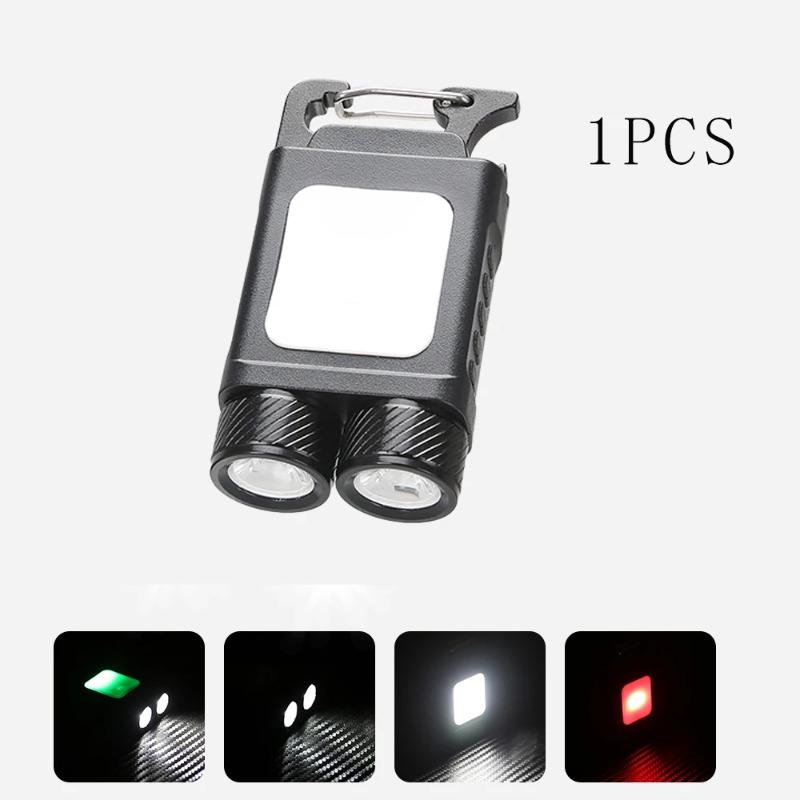 

Мини Портативный Фонарик Перезаряжаемый Type-C Рабочий Фонарь COB Лампа для Кемпинга Индикация Заряда Открывалка для Бутылок Легкий для Использования на Открытом Воздухе 1PC