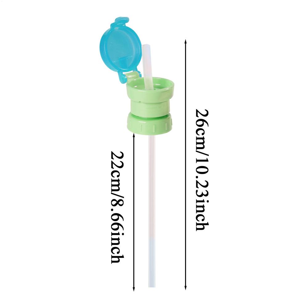 1PC Water Bottle Caps Spill Proof Juice Soda Water Bottle Twist Cover Caps With Straw Safe Drink Sippy Caps Feeding Drinkware