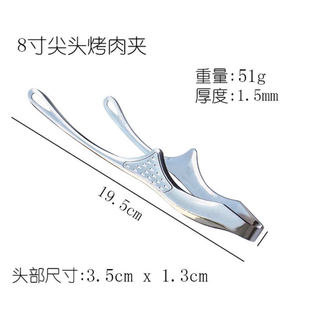 Korean BBQ Tweezers Stainless Steel BBQ Tong 8 Inch/11 Inch Pointed Thickened Food Clamp Japanese BBQ BBQ Titzers 8inch pointed barbecue tongs