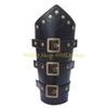 49MD 2pack Handmade Leather Wrist Bracers Durability PU Leather Steampunk Arm Cuffs