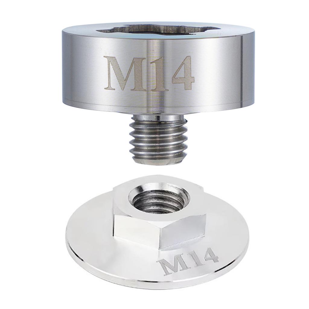 Set Adaptor Polizor M14 Arbori din Oțel cu Piuliță de Blocare Pentru Mecanism de Blocare cu Eliberare Rapidă X Lock