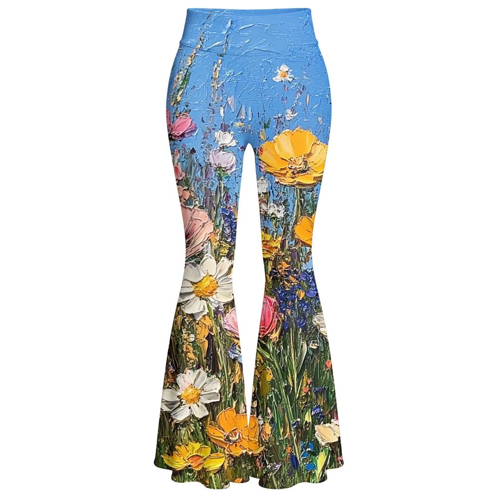 Women's High Waist Flared Yoga Pants Stretch Slim Fit Casual Long Trousers Soft Breathable Fabric Comfortable Design Suitable for Daily Wear