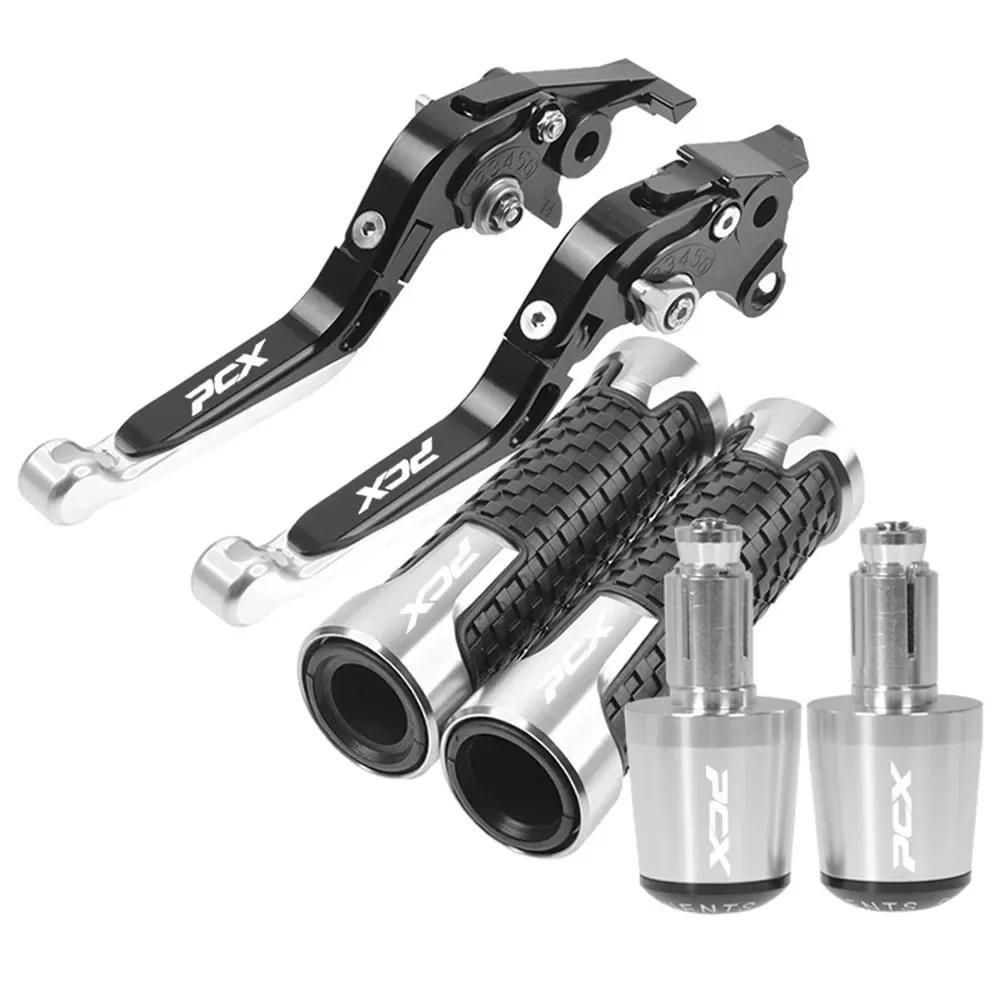 For Honda PCX 125 PCX125 PCX150 Motorcycle Adjustable Folding Brake Clutch Levers Handgrip Handlebar Grips Ends Accessories