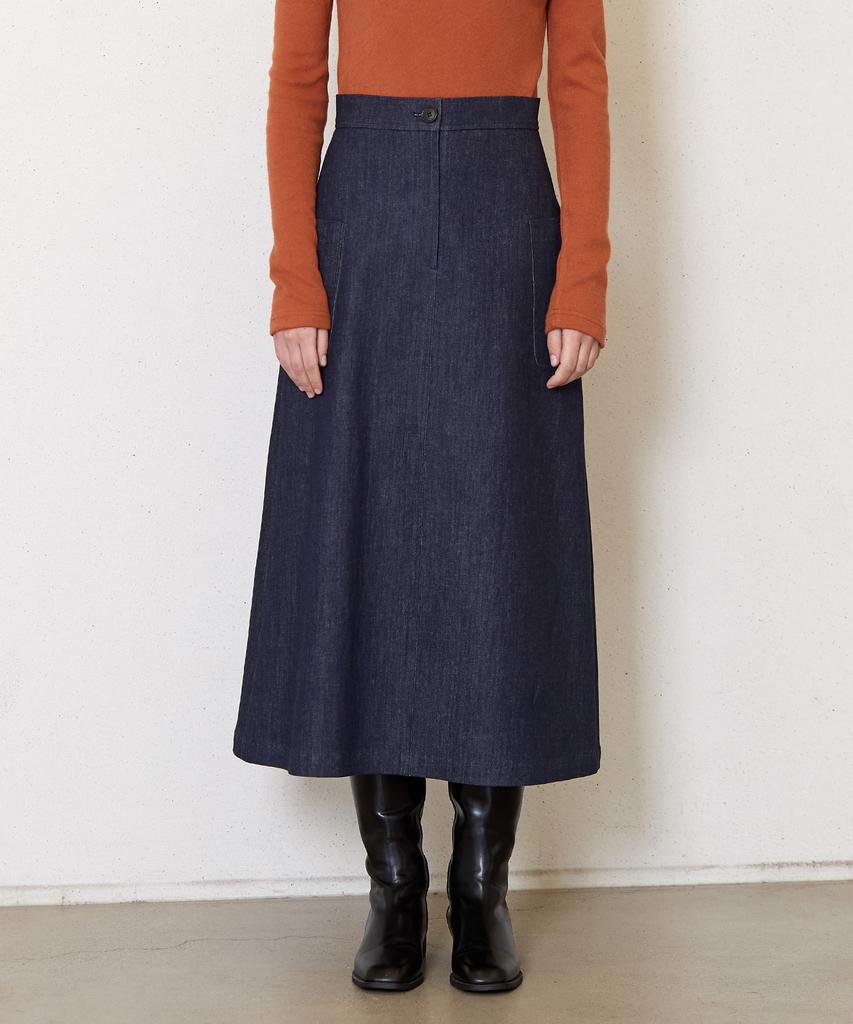 JUN BY JUN K Denim Flare Skirt