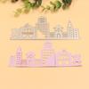 Şehir Evi Kesme Ölür Metal Stencil DIY Scrapbooking Albümü Kağıt Kartı Kabartma Zanaat Sanat Kalıp Kesim Bina Okul