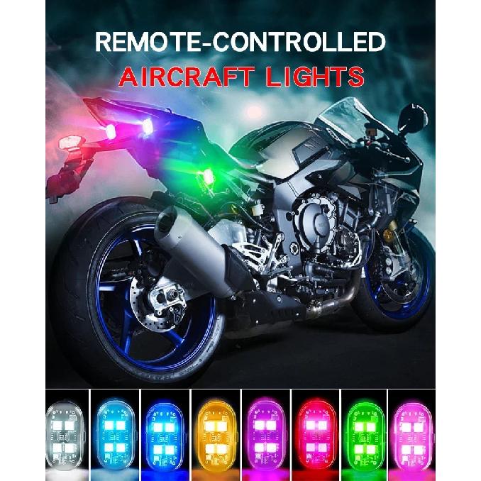 1/2/4/6pcs Wireless LED Strobe Light Car Decor Atmosphere Light 8 Color Rechargeable Led Lights Anti-Collision LED Warning Light