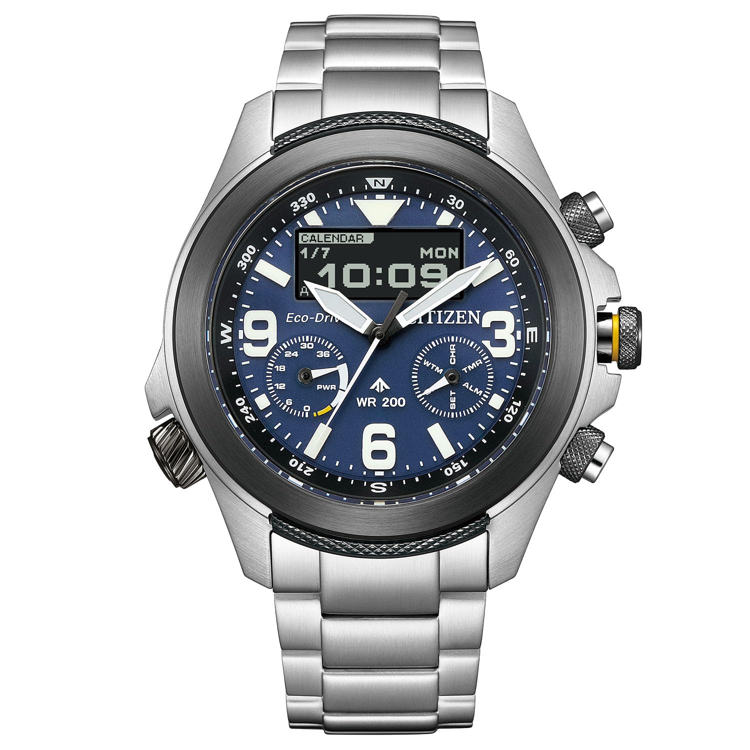 

Годинник Promaster Photovoltaic Waterproof LAND Series Navy Silver [Citizen] Eco-Drive Ana-Digi JV1006-51L Men s