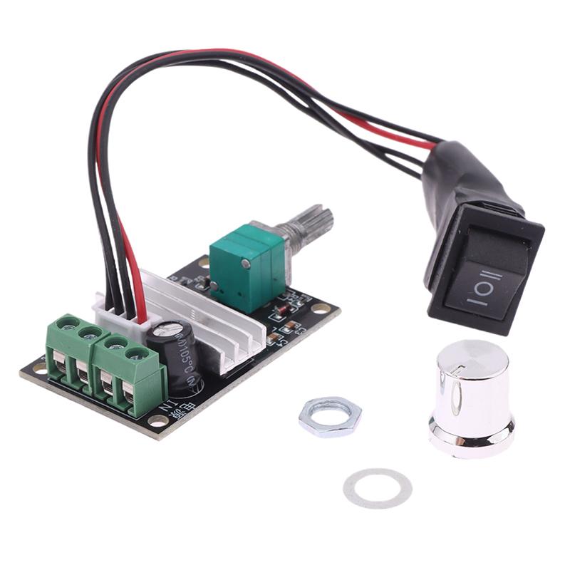 Dc 6V 12V 24V 3A Pwm Motor Speed Controller Adjustable Speed Dc Motor Driver Forward Reverse Switch