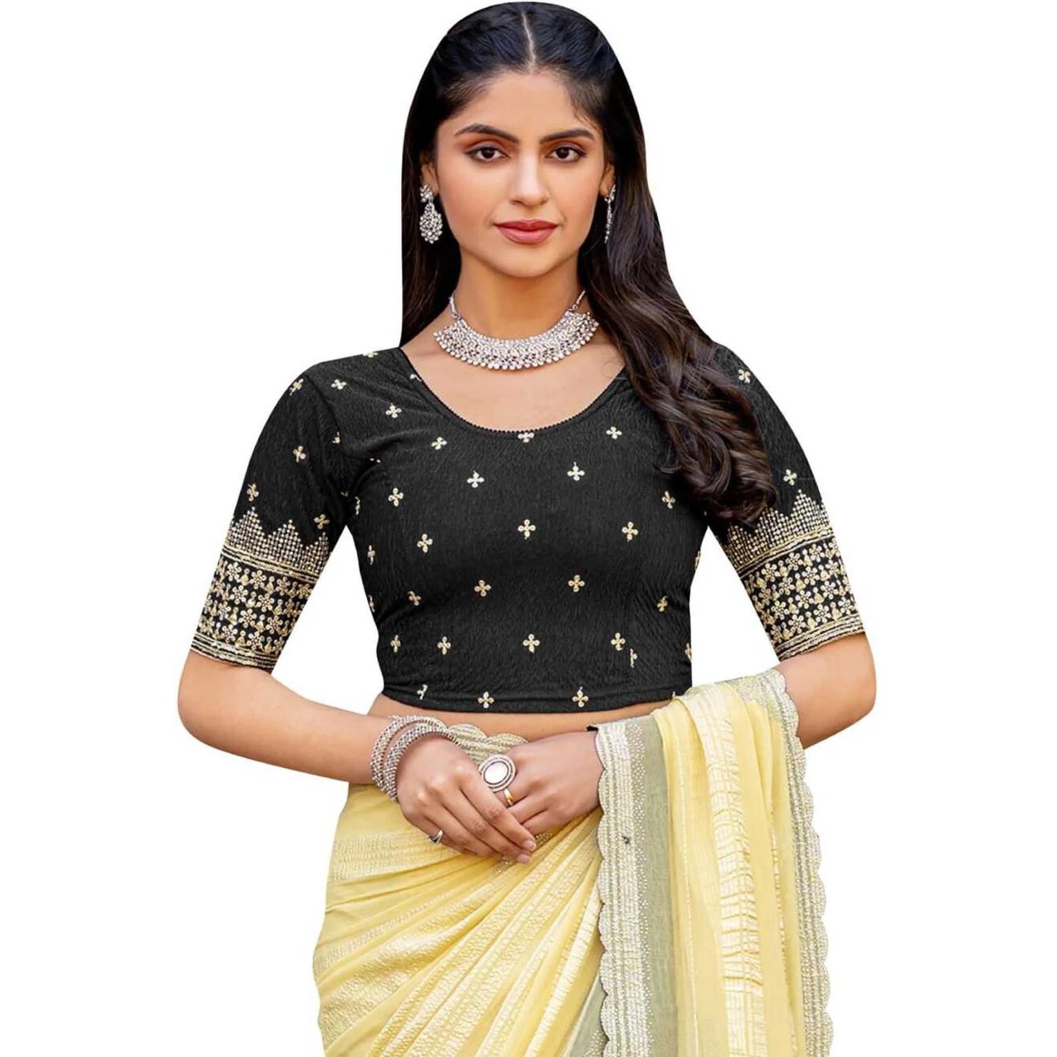 Women s Designer Cotton Lycra Blend Blouse Indian Casual Wear Ethnic Choli Dress