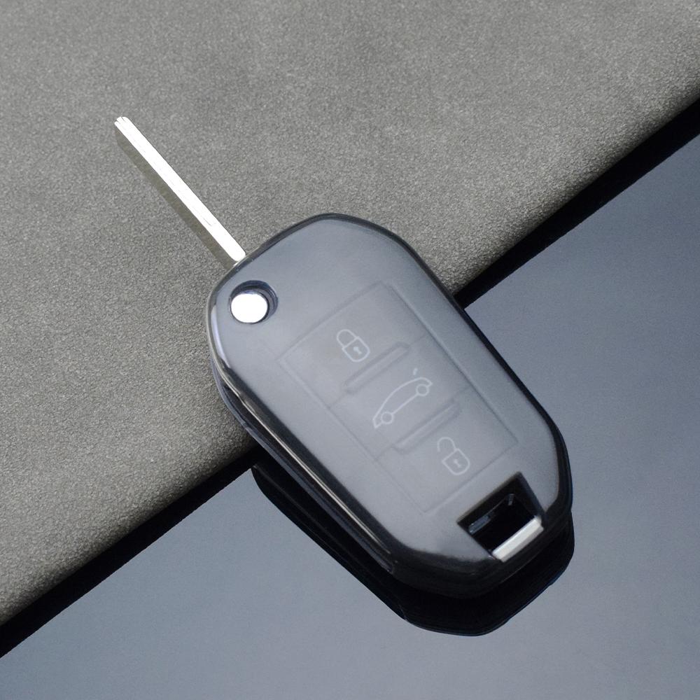 Funda de TPU para llave de coche, accesorios para Peugeot 2008, 3008, 4008, 307, 208, 308, 408 y 508, para Citroën C4, C4L, CACTUS, C3, C6 y C8.