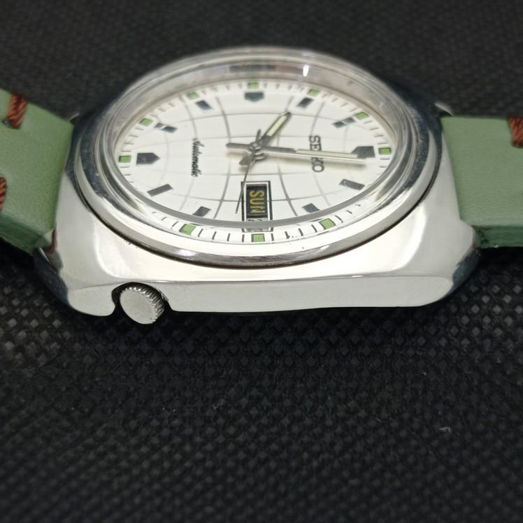 POUŽITÉ VINTAGE SEIKO AUTOMATIC 6119C JAPONSKO PÁNSKÉ D/D STŘÍBRNÉ HODINKY 621e-a415940-2 SKU621e-a415940