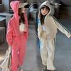 Girls' Suits, Spring Clothes, Korean Style, Children's Western Style Hooded Jacket, Little Girls' Sweatpants, Two-piece Trend