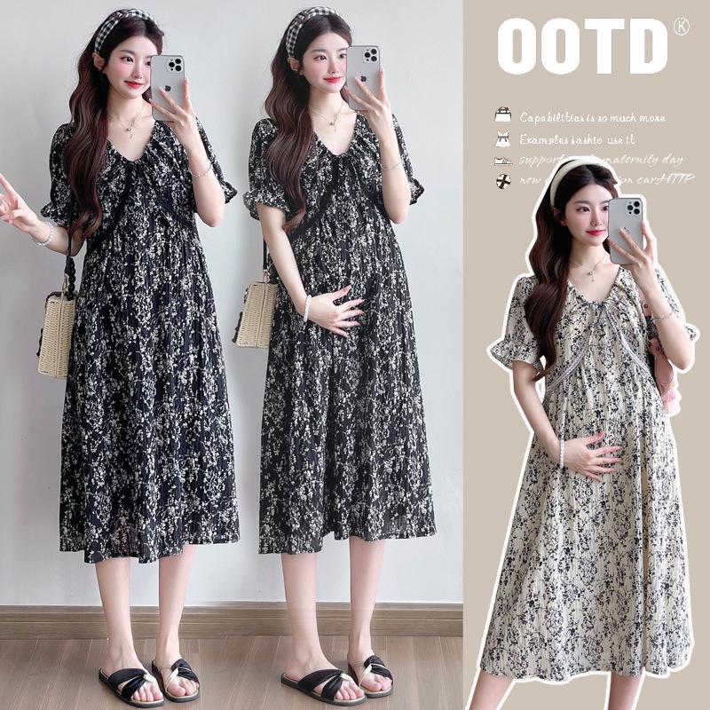 2026 Summer Maternity Dress: Loose, Slimming, Plus Size, Long Style L