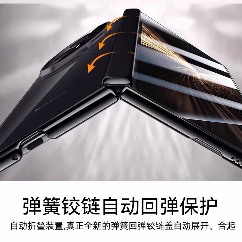 For Honor Magic V5 Case For MagSafe Magnetic Transparent Cover Central Axis Hinge Camera Stand With Tempered Glass Film Shell