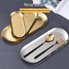 Huahuang Oval Korean Style Stainless Steel Serving Tray