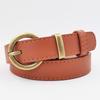 Small Two-piece Pin Buckle Imitation Leather Belt for Women's Dress Decorative PU Belt