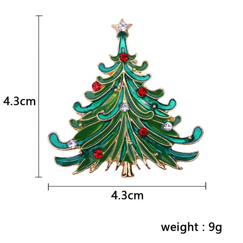 Christmas Brooch Set Santa Snowman Tree Pin Popular In Europe & US | Festive Lapel Pins for Xmas Sweater Decoration Men Women Body Accessories