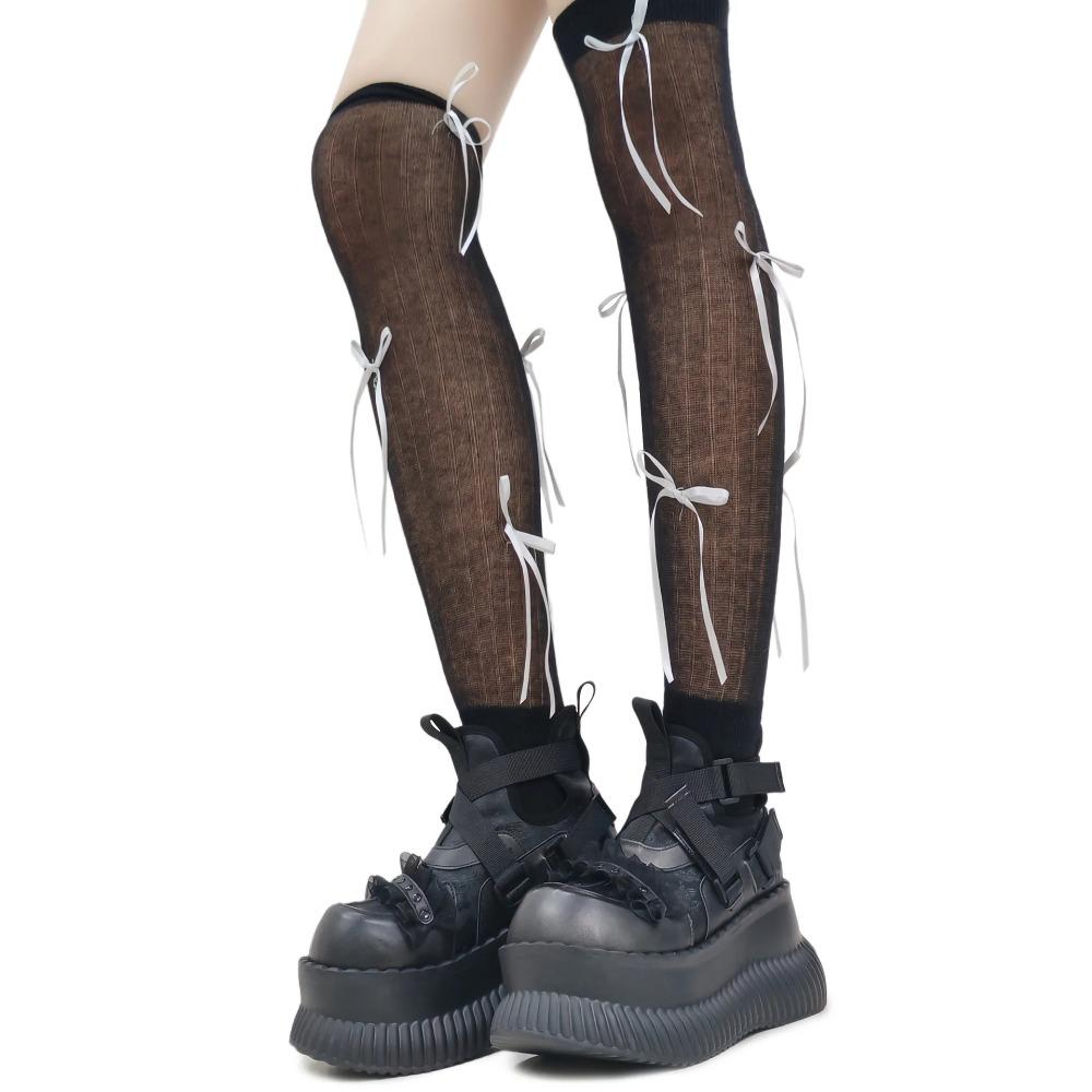 Women Thick Bottom High Top Dark Style Mary Jane Niche Lace Cross Sweet Cool Increased By Big Head Shoes