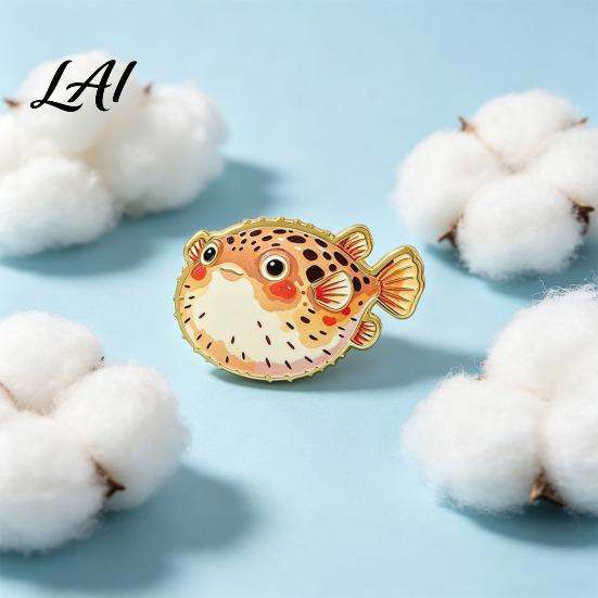 Ocean Life Enamel Pin Cartoon Sea Animal Metal Brooch Dolphin Whale Seahorse Octopus Brooch Badge Pin Hats Bags Scarves Clothes Decorative Accessory