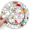 50 Cute Chiiikawa Bear Stickers: Self-Deprecating, Waterproof, Decorative for Cups & Phones
