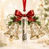 Acrylic Resin Christmas Cash Holder Ornament Reusable Hanging Cash Gift Card Holder For Christmas Tree Decoration