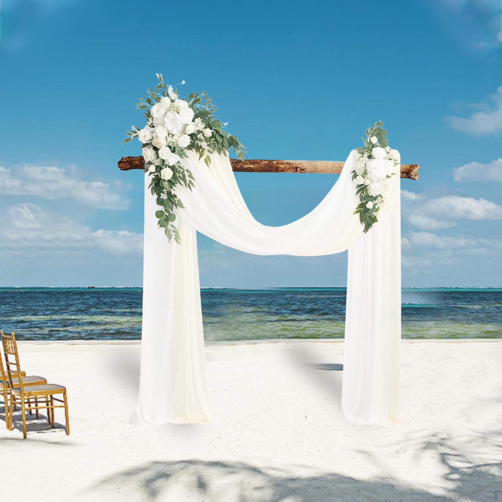 

Комплект искусственных цветов для свадебной арки Flower Swag Floral Backdrop Rose белый