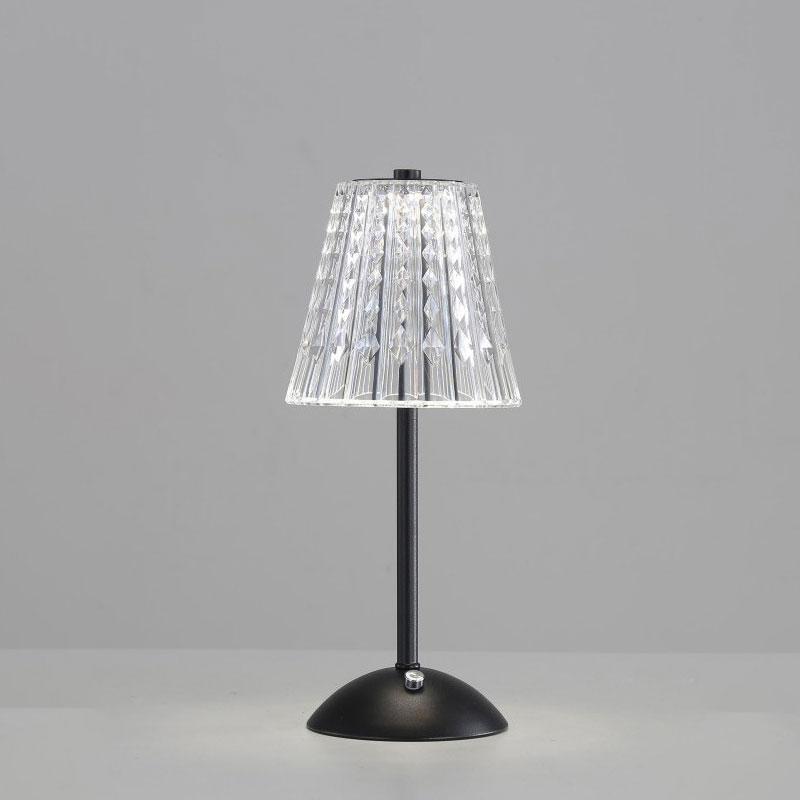 Crystal Retro Table Lamp Bedroom Bedside Lamp Luxurious Atmosphere Lamp Rechargeable Dimming LED Light