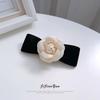 Elegant Camellia Bow Brooch: Retro Pearl Flower Corsage Pin