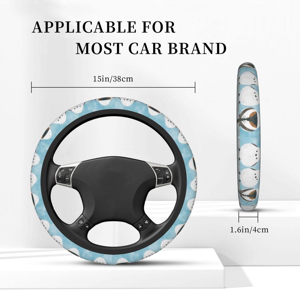 Asamike Steering Wheel Cover for Cars, Light Automobiles, Steering Cover, For Birds, Stretchable, Universal