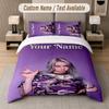 Custom Bedding Set Billie Eilish Pattern, Print Name Text 1 Duvet Cover Plus 2 Pillowcases Home Textile