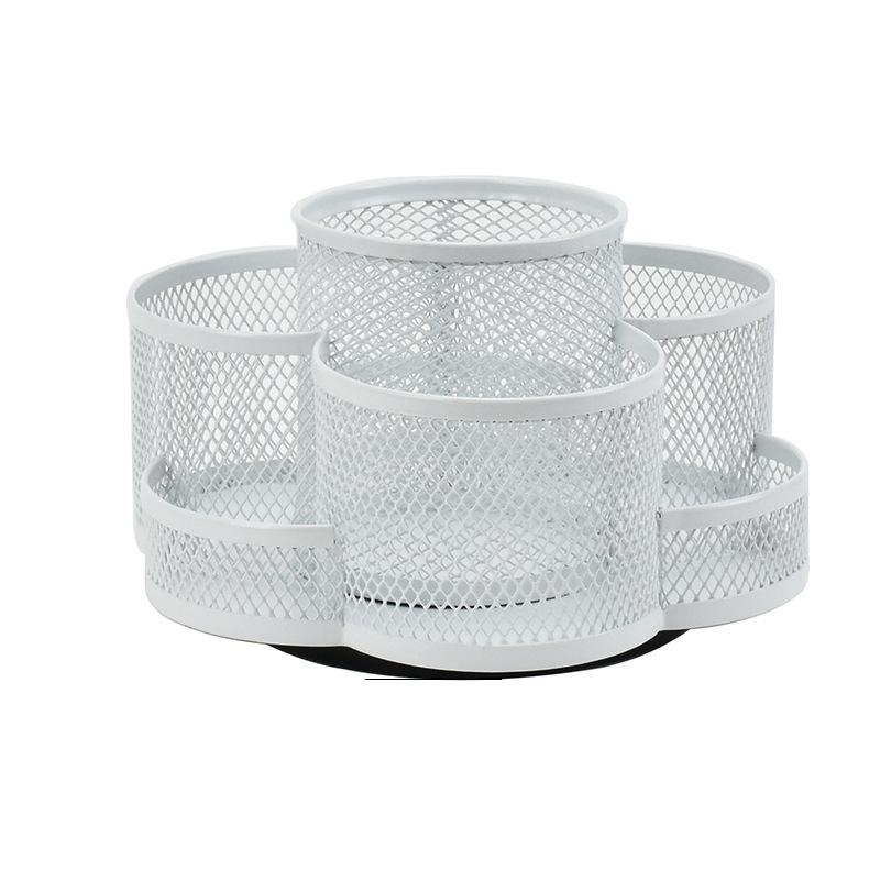 1Pc Rotatable pen holder, desk pen holder, large-capacity multi-functional desktop stationery storage box, 360-degree rotation