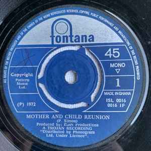 7inch Record UNIQUES - Mother And Child Reunion ISL0016 Fontana 1972 Ghana Reggae, Ska & Dub Used