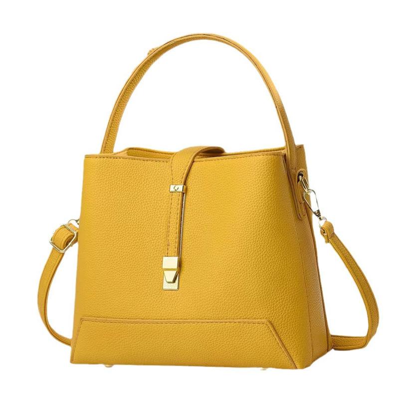 Bag Women's New Handbag Korean Version Texture Shoulder Oblique Span Bag Women's Bucket Bag Bags
