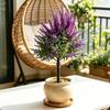 Τεχνητό Δέντρο Λεβάντας Topiary με Ακίδα Εδάφους Ανθεκτικό στην Υπεριώδη Ακτινοβολία Τεχνητοί Θάμνοι Λεβάντας Ρεαλιστικά Ψεύτικα Μωβ Φυτά Θάμνοι για Αυλή Βεράντα Patio