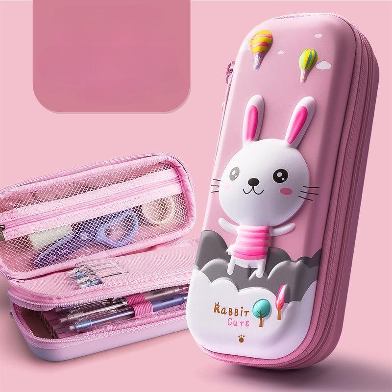 Пенал большой емкости, детский пенал с кодовым замком, многофункциональный мультяшный 3D пенал для учеников начальной школы