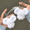 Cute Soft Fluffy Plush White Mouse Keychain Pendant Perfect For Bag Decoration Birthday Gift For Kids Teens Friends