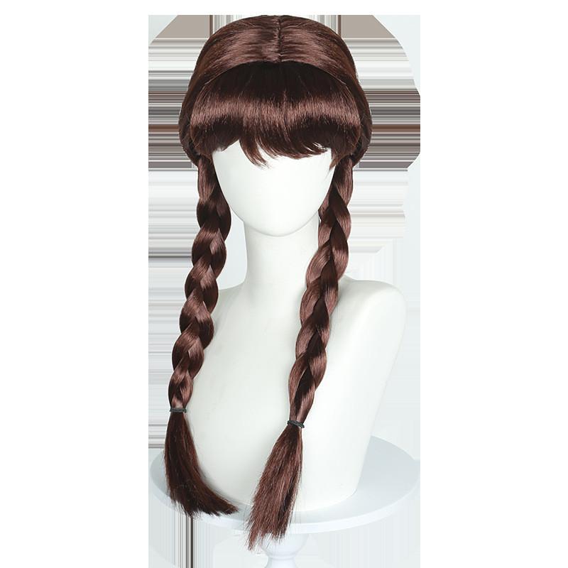 Wednesday Agnes Demille Cosplay Wig With Double Braid Hightemperature Silk For Cos Anime Fans