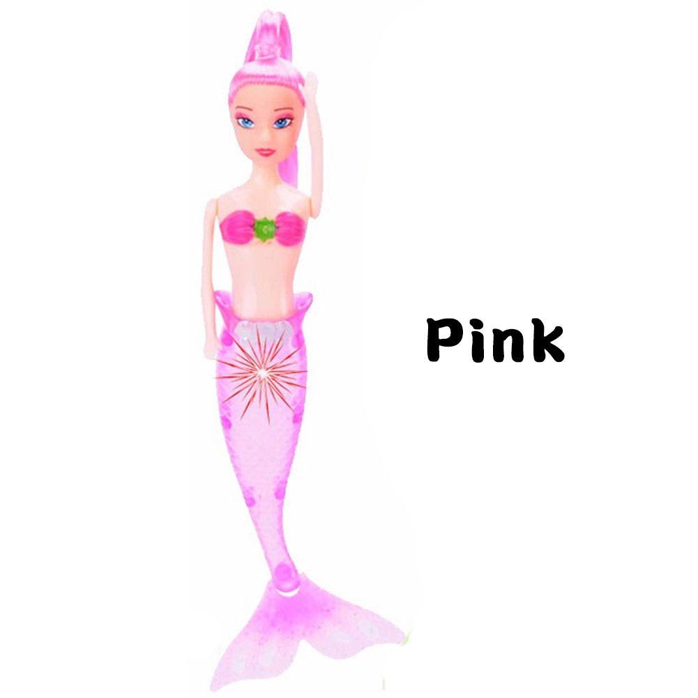 LED Swimming Toy Luminous Mermaid Doll Shower Fun Waterproof Bath Pool Kid Gift