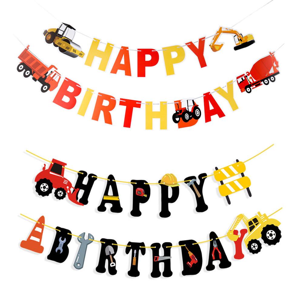 Bagger LKW Bau Party Teller Becher Geschirr Happy Birthday Party Deko Kinder Mitgebsel Jungen Geburtstag Babyparty Zubehör