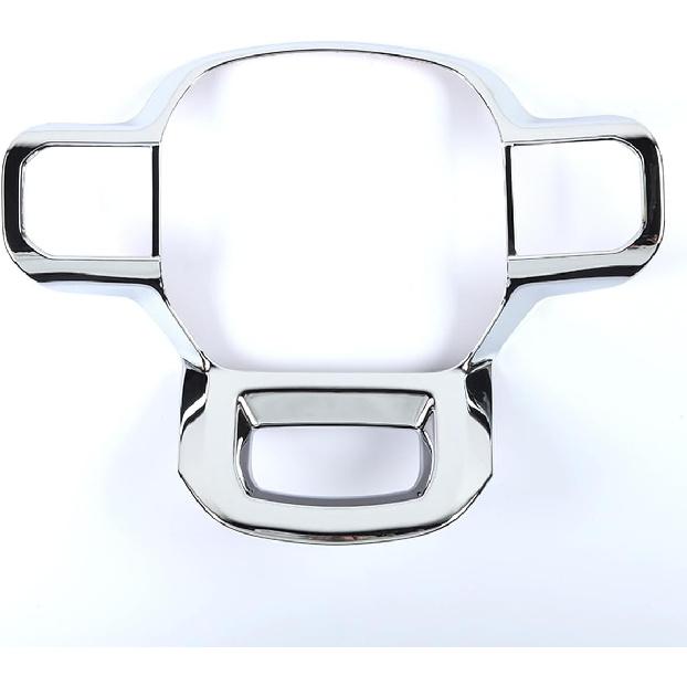 GZXinWei Chrome Interior Upgrade Accessories for Ford F150 Raptor 2021 2022 2023 Steering Wheel Frame Trim Cover Panel Protector Sticker Decortion