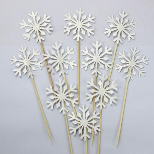 10pc/set Wholesale Snowflake Cupcake Toppers Baby Girl Frozen Birthday Party Decoration Kids Christmas Cake Supplies Accessories