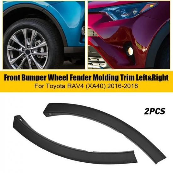 Front Bumper Wheel Fender Molding Trim Left+Right For 2016-2018 2019 Toyota RAV4