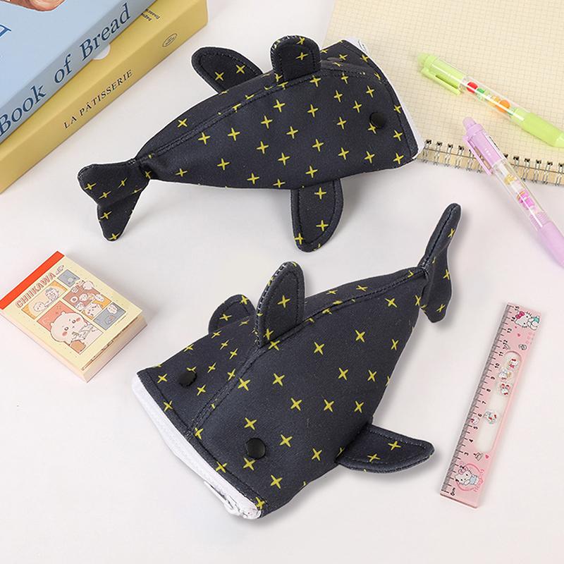 

Creative Cute Shark Star Pencil Bag Large Capacity Multi-Functional Stationery Storage Bag 1pc